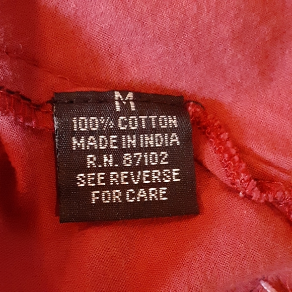 magazine estd. 1993 Cotton BOHO Flared Bodice String Tie Deep Scoop Top S Med - Picture 4 of 8